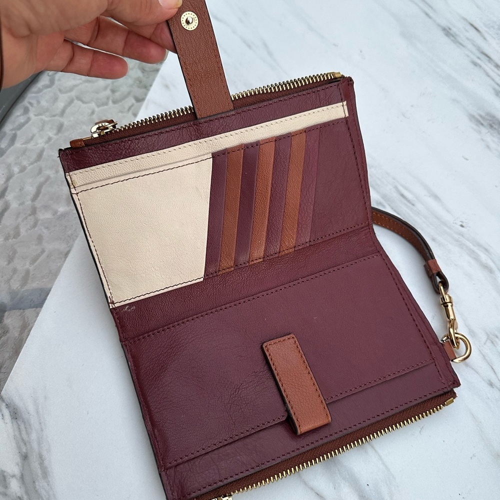 Thacker - Alexis Double Zip Bifold Leather Wallet… - image 2